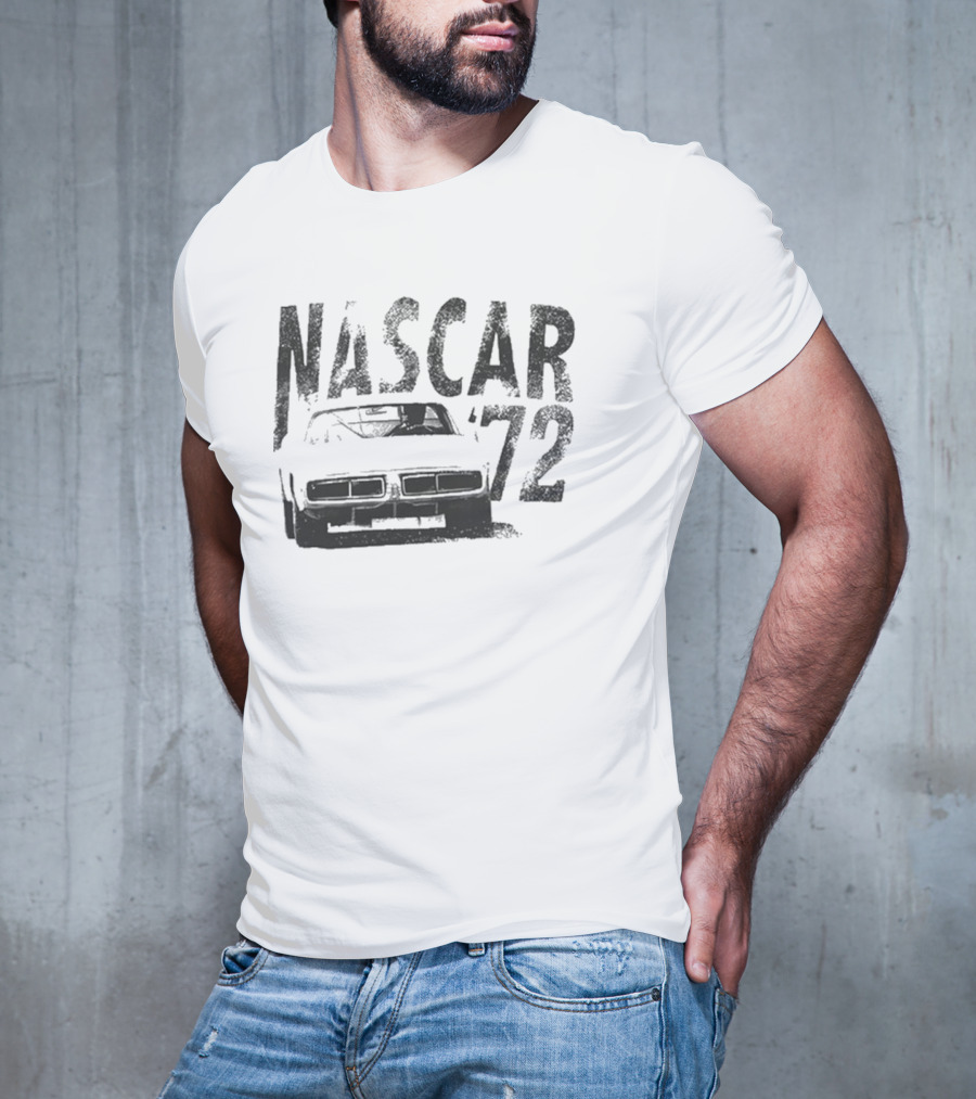 NASCAR 72 Stock Car Racing Nostalgia Gray T-Shirt