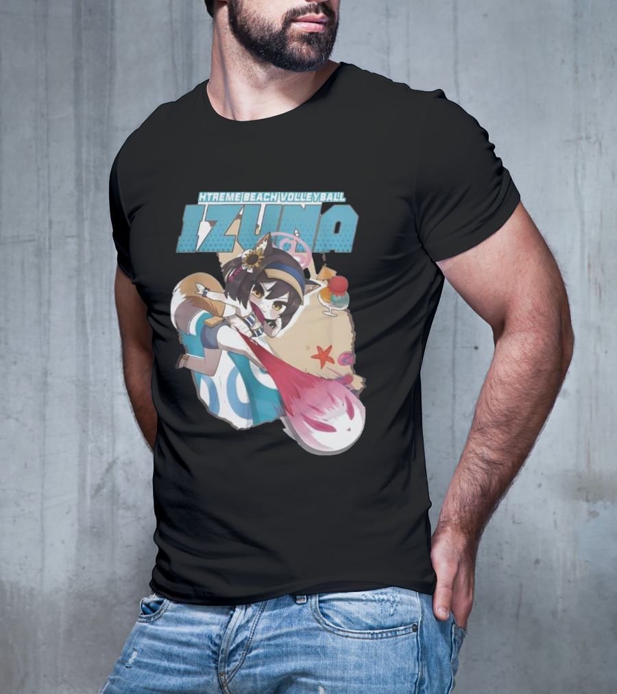 Izuna’s Xtreme Beach Volleyball Anime Character With Beach Elements T-Shirt