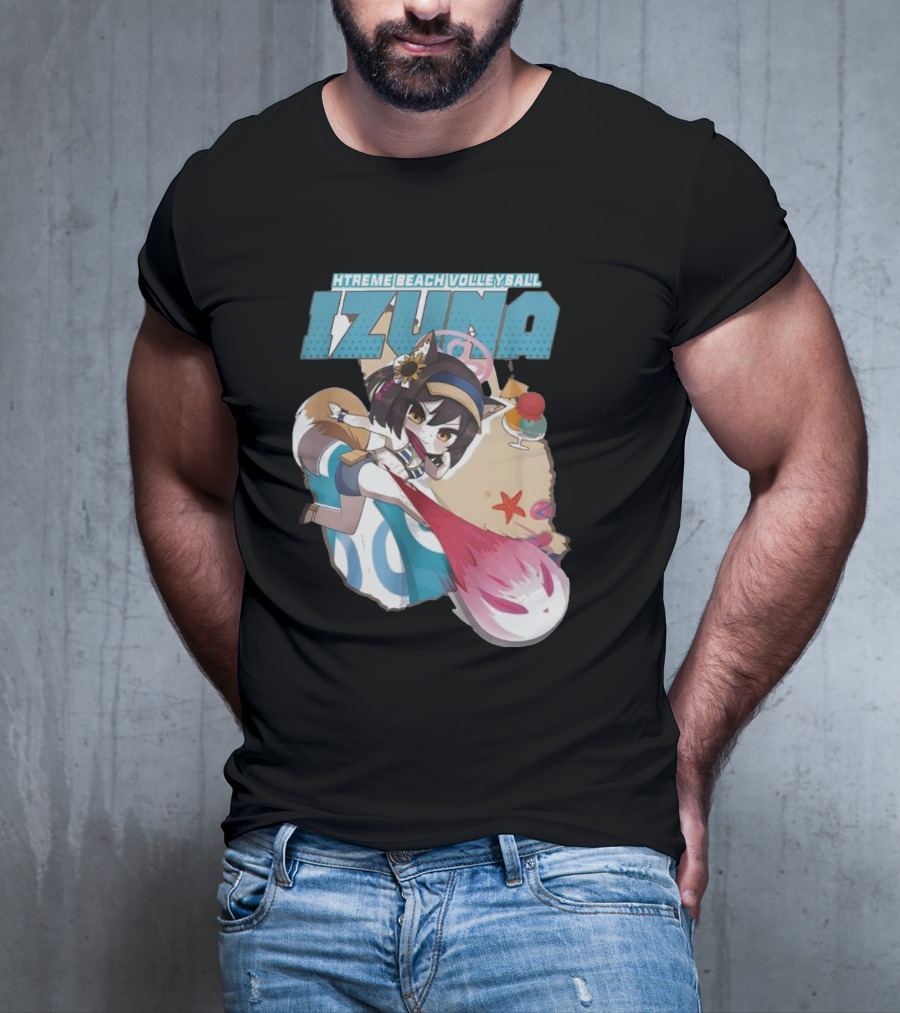 Izuna’s Xtreme Beach Volleyball Anime Character With Beach Elements T-Shirt