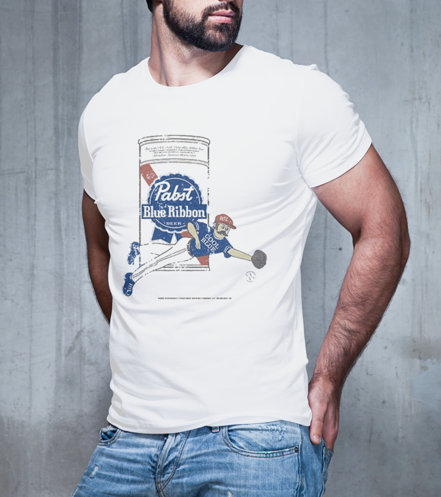 Memphis Redbirds 901 Pabst Blue Ribbon Baseball Can Catcher T-Shirt