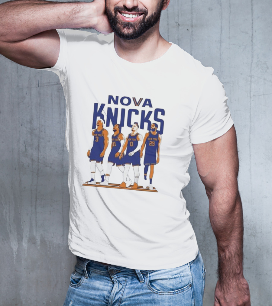 Jalen Brunson Josh Hart Mikal Bridges Donte Divincenzo Nova Knicks New York Basketball T-Shirt