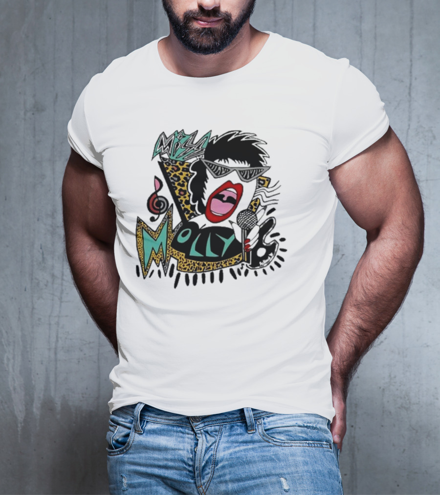 Miss Molly 90s Vintage Leopard Print Music Vibes T-Shirt