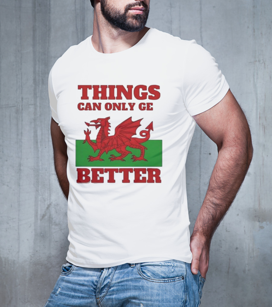 Things Can Only Get Better Welsh Dragon T-Shirt