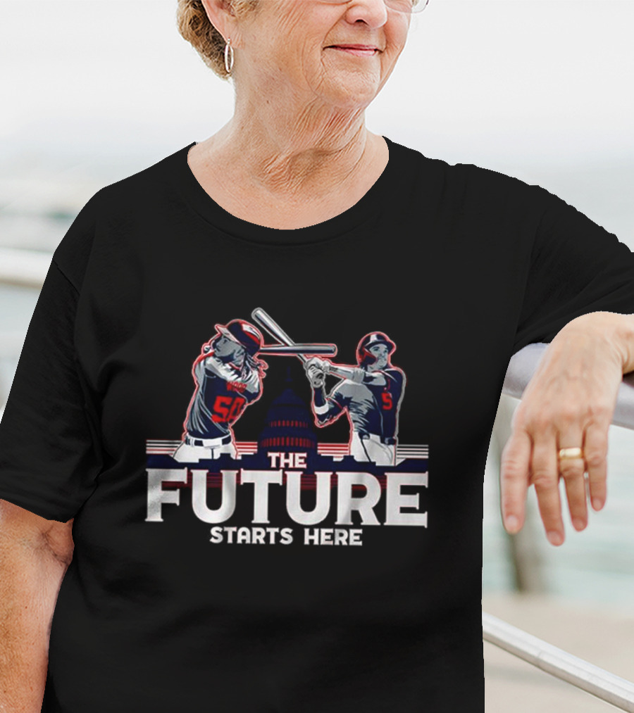 The Future Starts Here James Wood Cj Abrams Baseball Capitol Iconic Moment T-Shirt