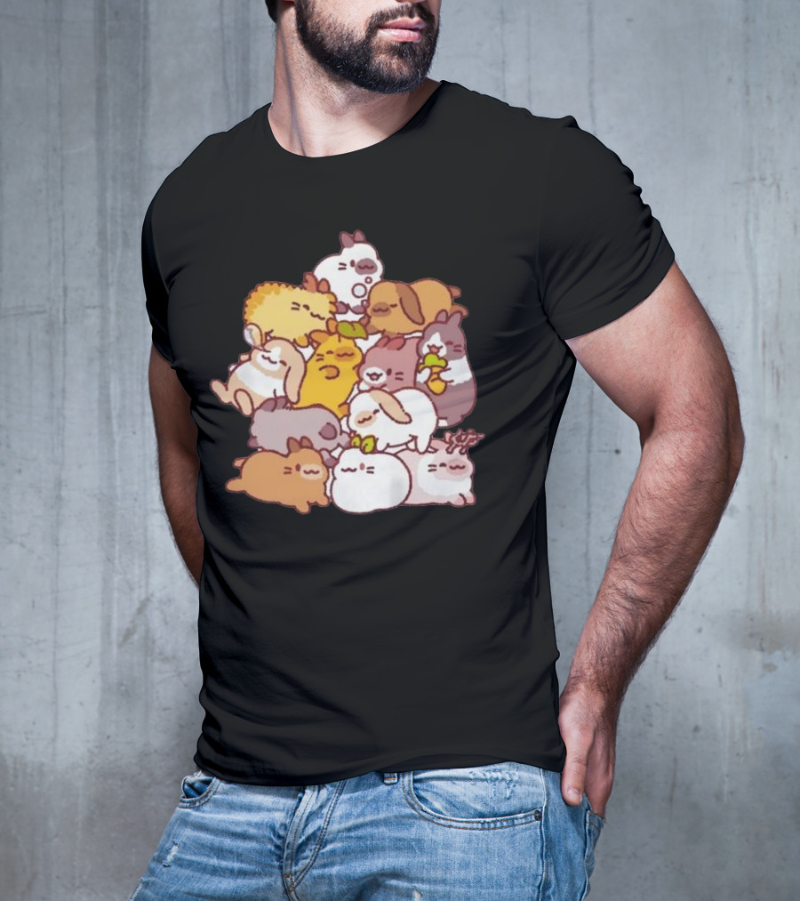 Bunny Pile Usagi Shima Cozy Rabbit Stack T-Shirt