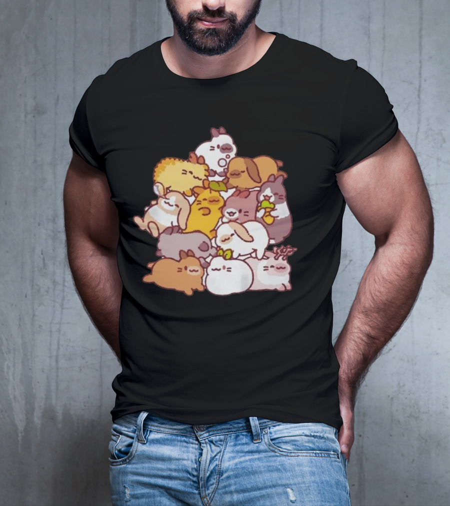 Bunny Pile Usagi Shima Cozy Rabbit Stack T-Shirt