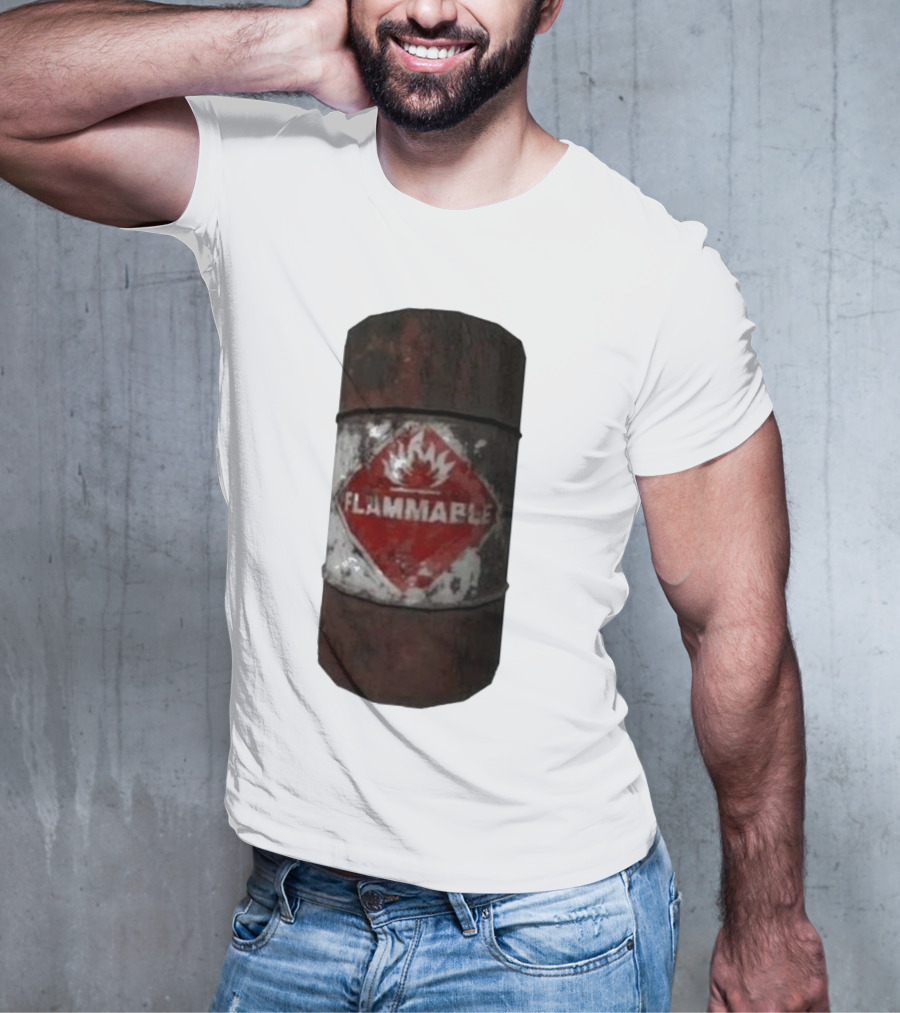 Flammable Barrel Red Hazard T-Shirt