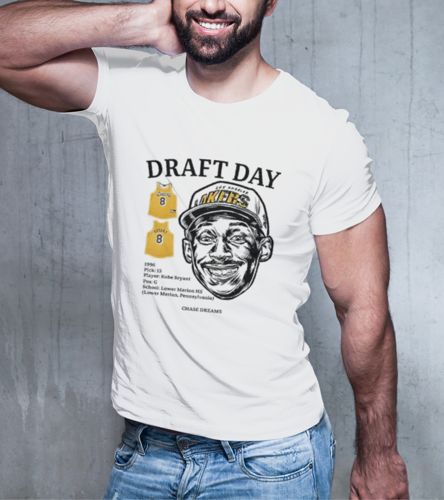 Draft Day 1996 Kobe Bryant Los Angeles Lakers Lower Merion Chase Dreams T-Shirt