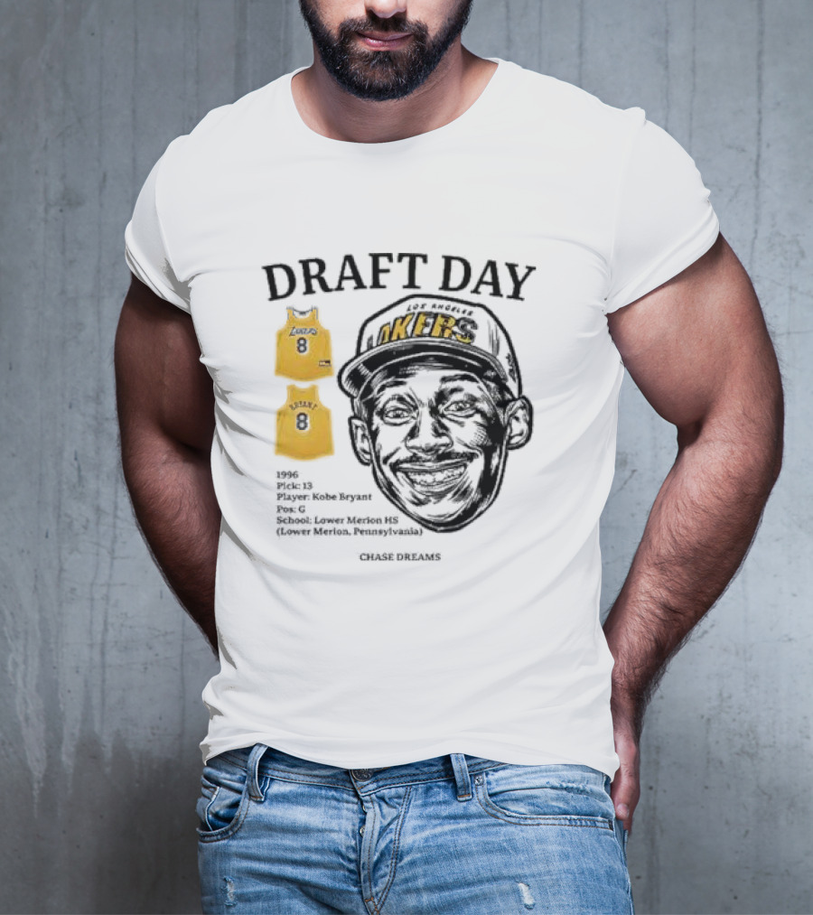 Draft Day 1996 Kobe Bryant Los Angeles Lakers Lower Merion Chase Dreams T-Shirt