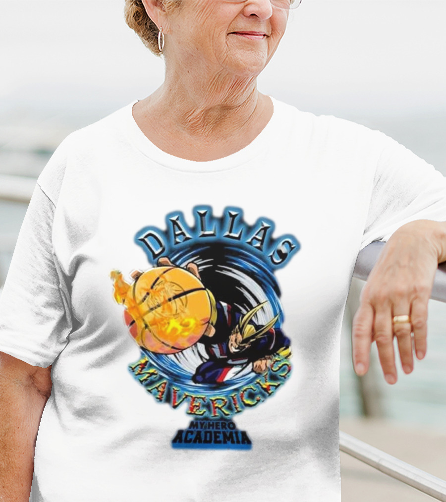Dallas Mavericks My Hero Academia All Might NBA Collaboration T-Shirt