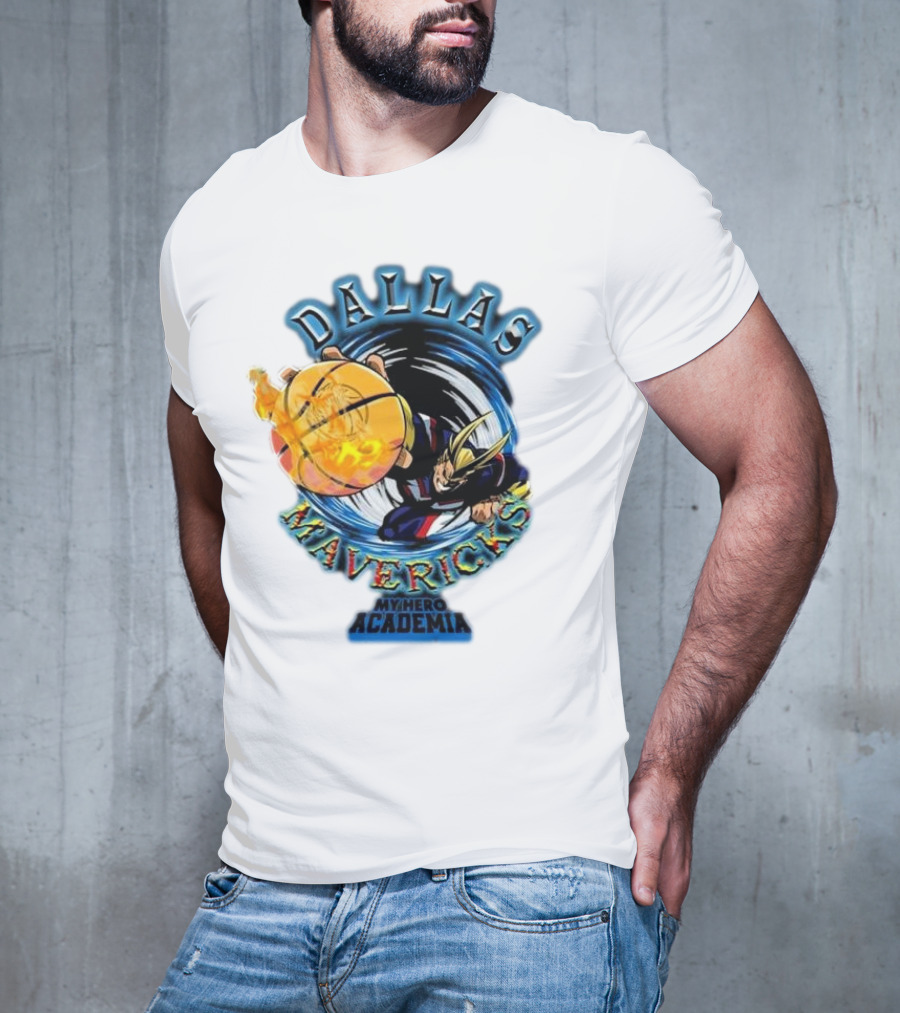 Dallas Mavericks My Hero Academia All Might NBA Collaboration T-Shirt