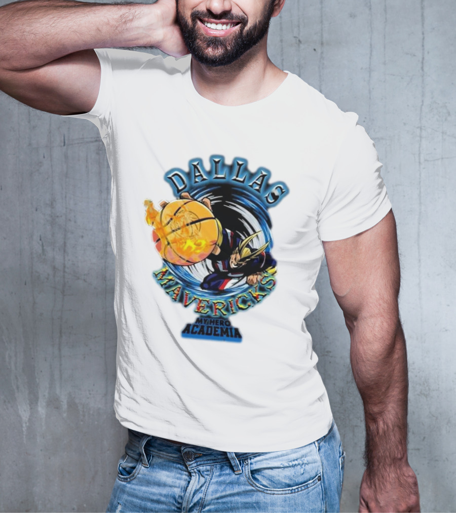 Dallas Mavericks My Hero Academia All Might NBA Collaboration T-Shirt