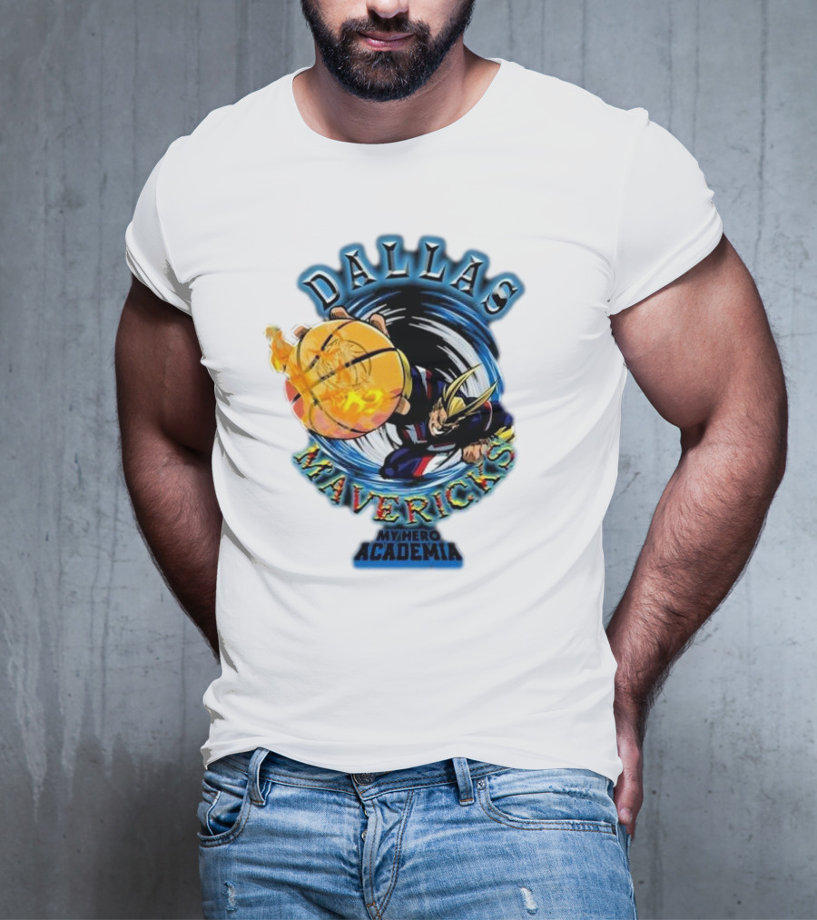 Dallas Mavericks My Hero Academia All Might NBA Collaboration T-Shirt