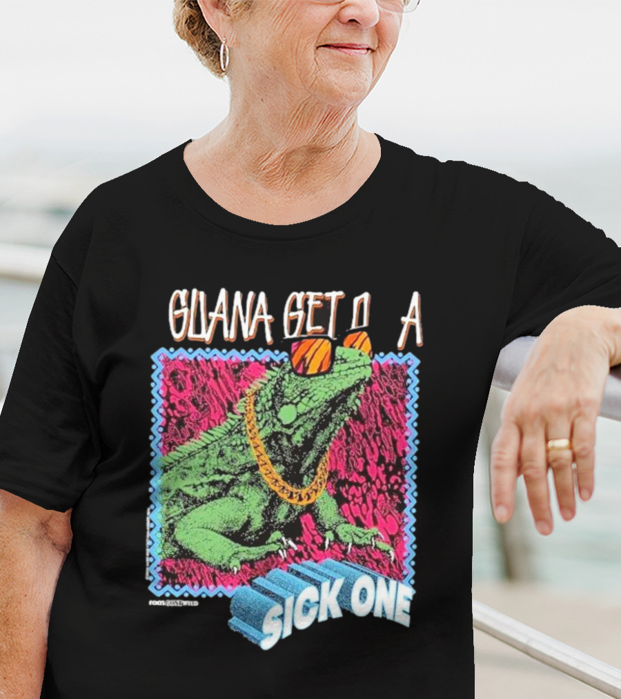 Foos Gone Wild Iguana Get On A Sick One With Sunglasses And Gold Chain T-Shirt