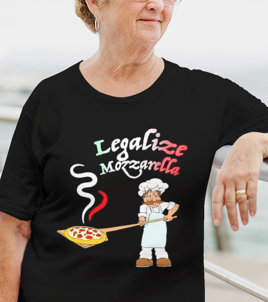 Legalize Mozzarella Pizza Chef With Pizza Peel And Steam T-Shirt