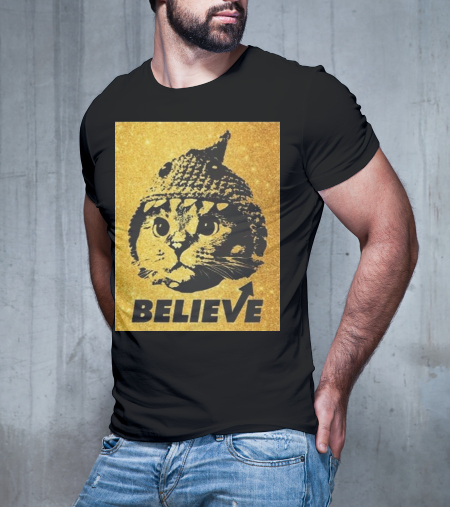 Believe Shark Cat Solana Gold T-Shirt