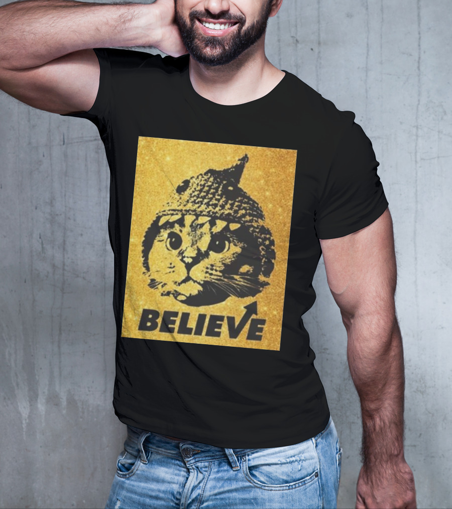 Believe Shark Cat Solana Gold T-Shirt