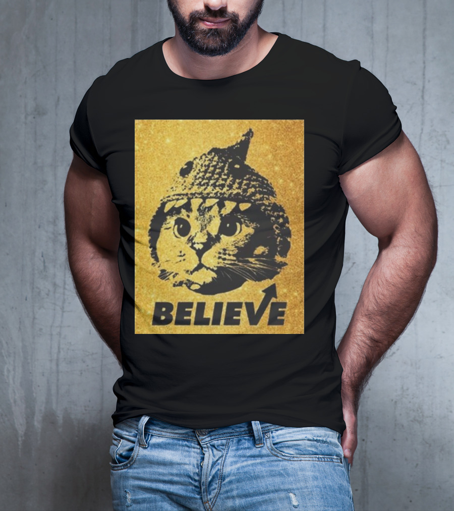 Believe Shark Cat Solana Gold T-Shirt