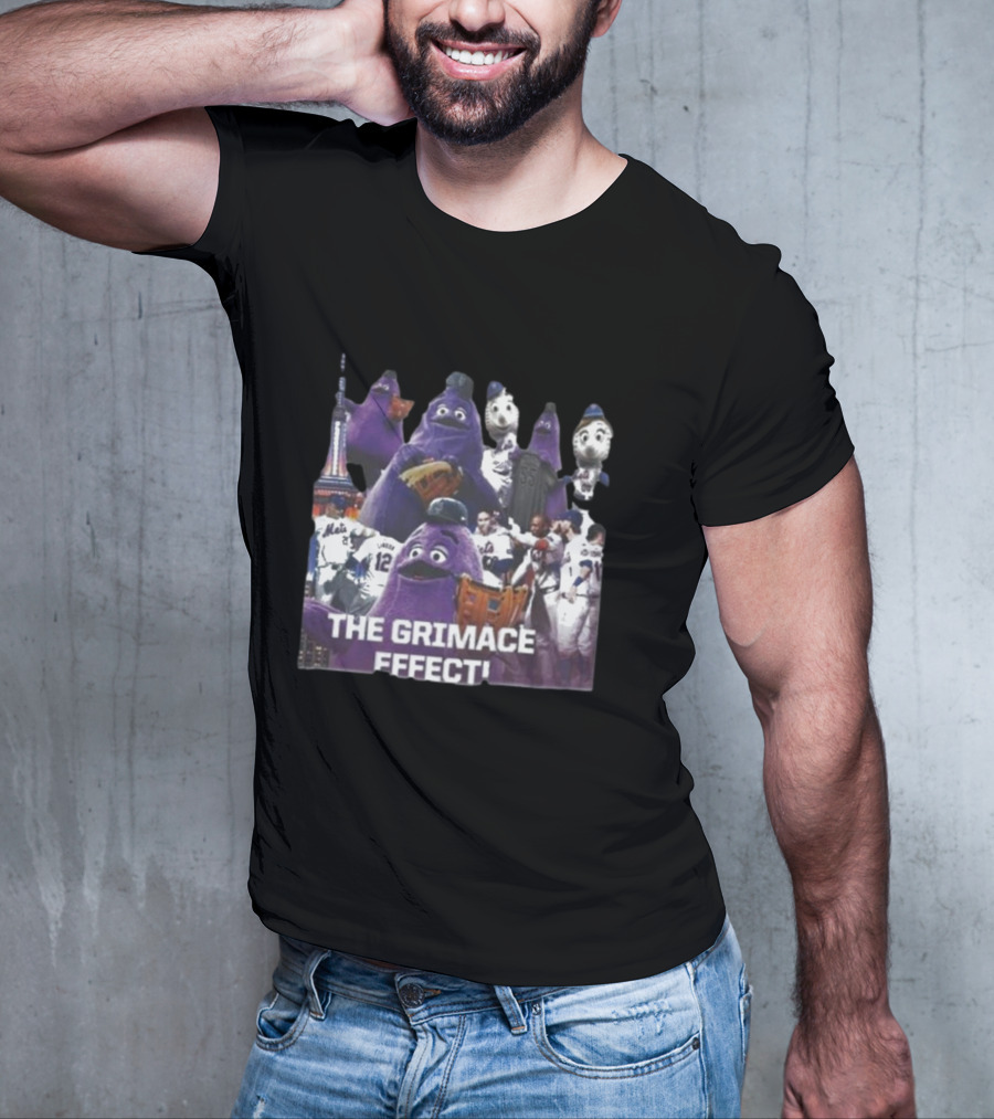 The Grimace Effect New York Mets Players And Mascots T-Shirt