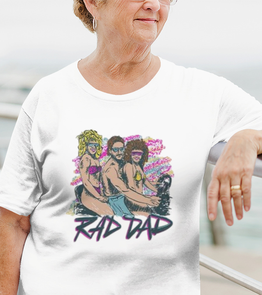 Rad Dad Retro Motorcycle Adventure Fun T-Shirt