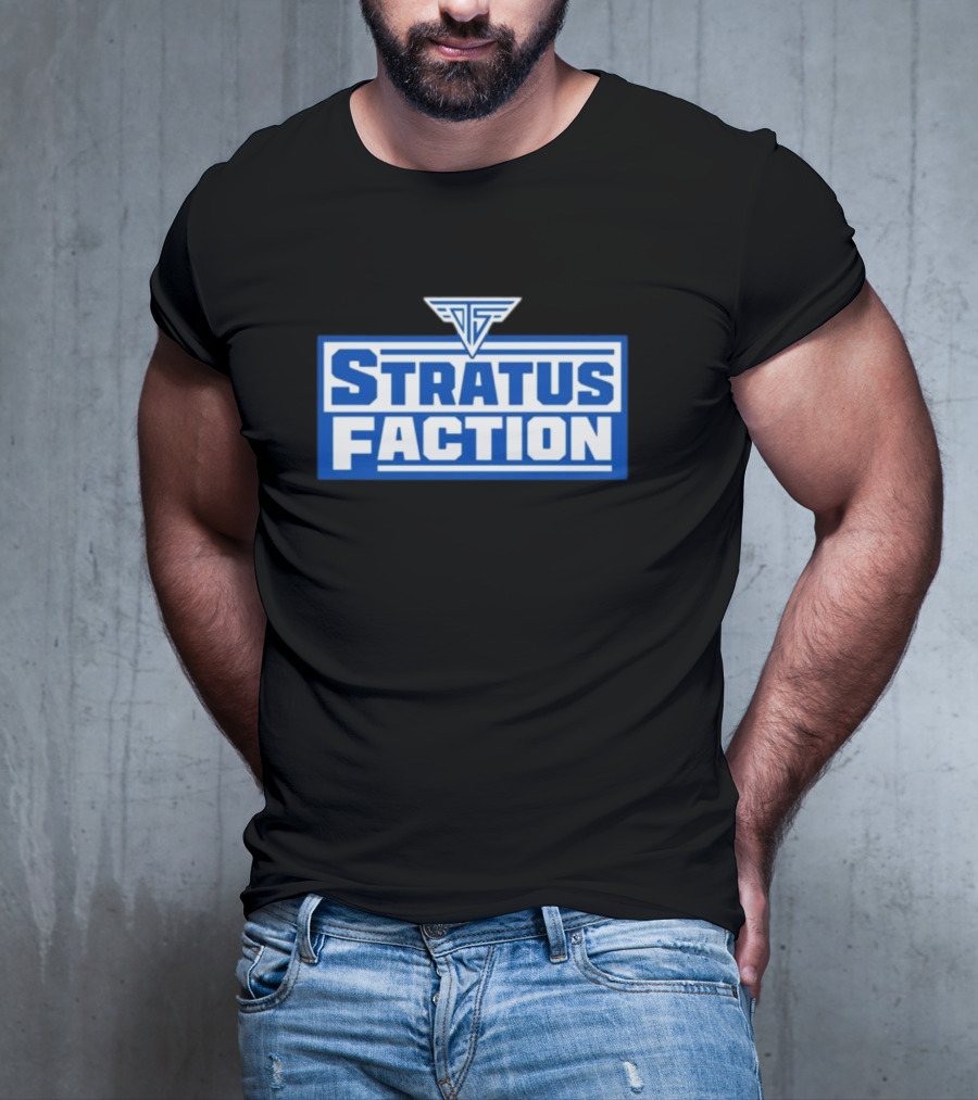 Trishstratus Stratus Faction Logo Blue And White T-Shirt