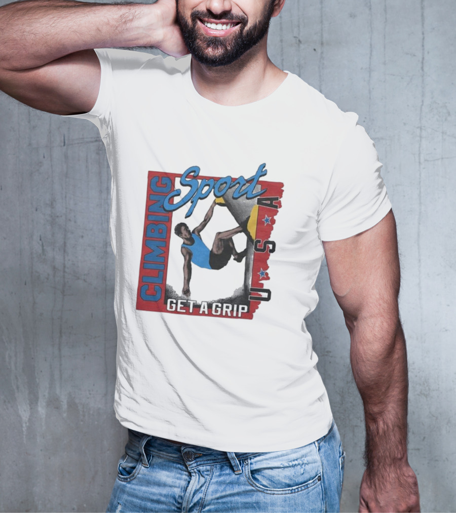 Sport Climbing USA Get A Grip T-Shirt