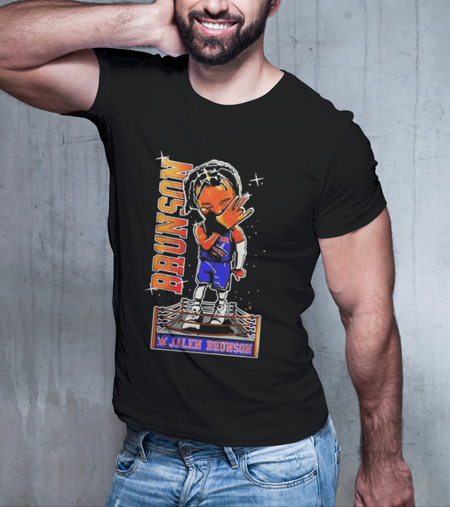 Jalen Brunson Knicks WWE Ring T-Shirt