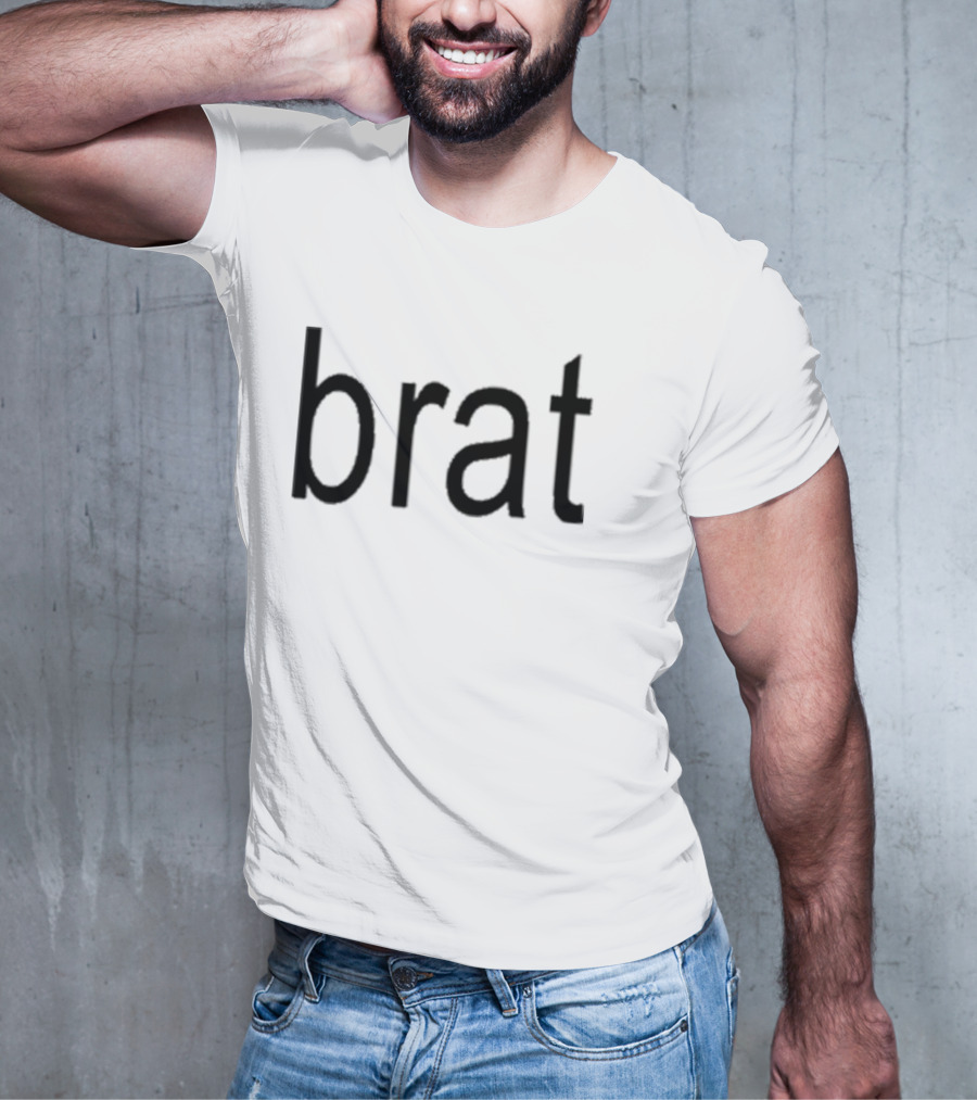 Charli Brat Vlone Brat Text Black T-Shirt