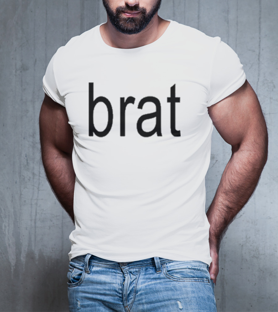 Charli Brat Vlone Brat Text Black T-Shirt