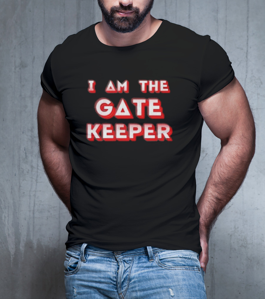 I Am The Gate Keeper Retro Red Shadow T-Shirt