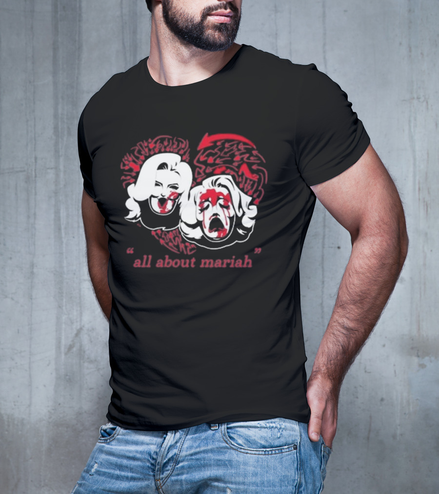 Mariahmayx All About Mariah Heart Faces Red Arrows T-Shirt