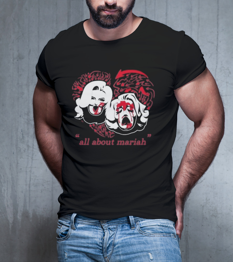 Mariahmayx All About Mariah Heart Faces Red Arrows T-Shirt