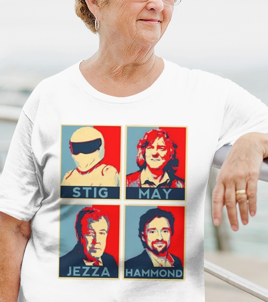 Stig May Jezza Hammond Top Gear Iconic Trio T-Shirt