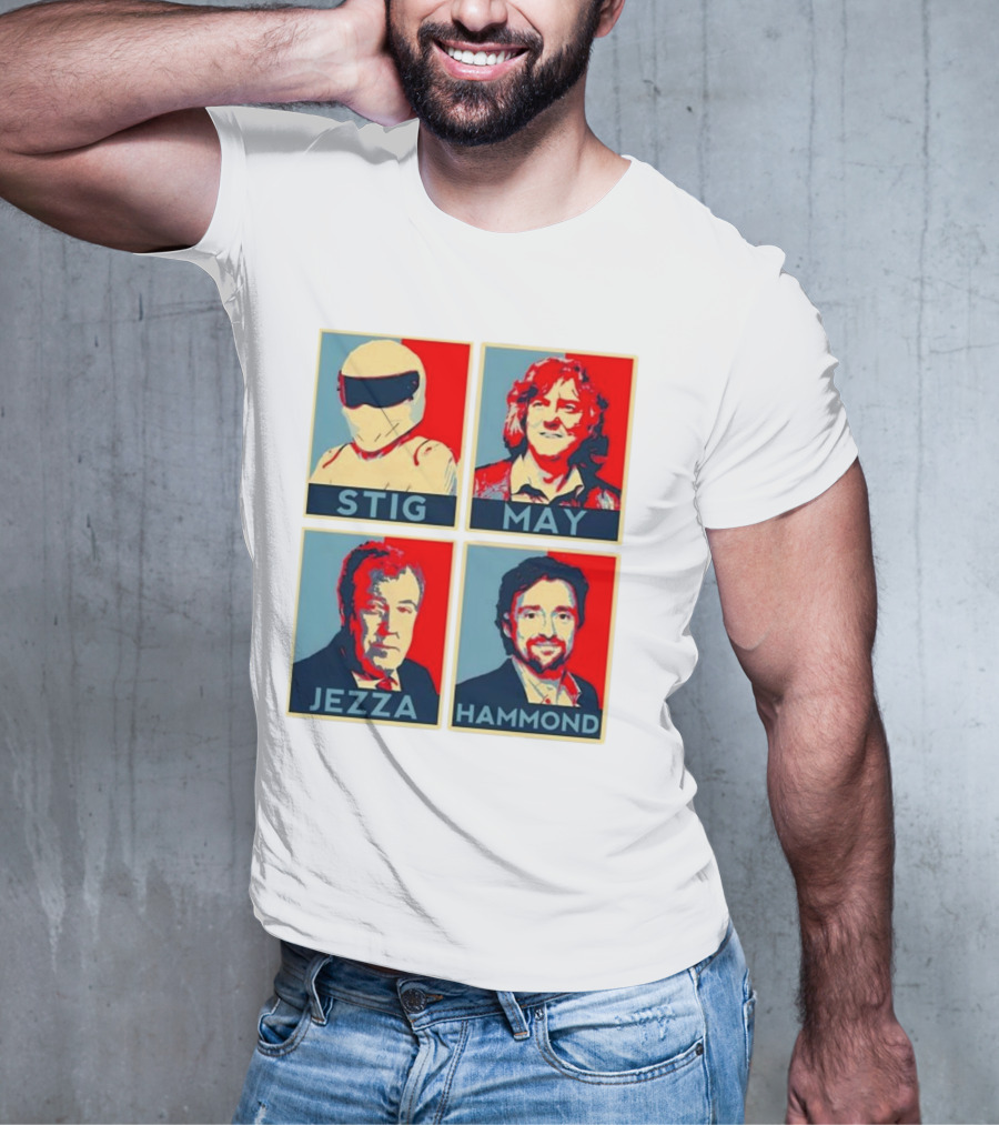 Stig May Jezza Hammond Top Gear Iconic Trio T-Shirt