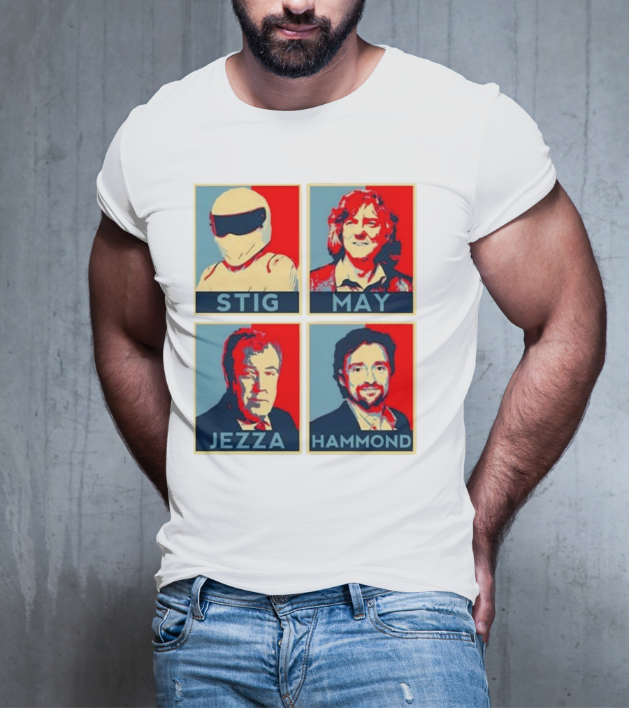 Stig May Jezza Hammond Top Gear Iconic Trio T-Shirt