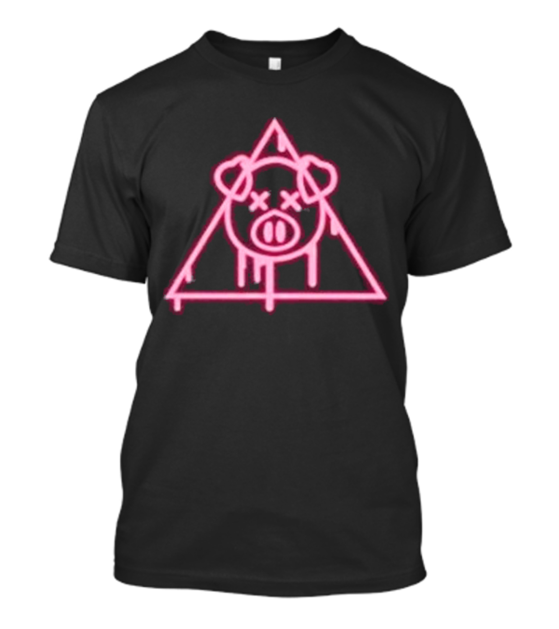 Shane Dawson Merch Neon Spray Paint Pig Triangle T-Shirt