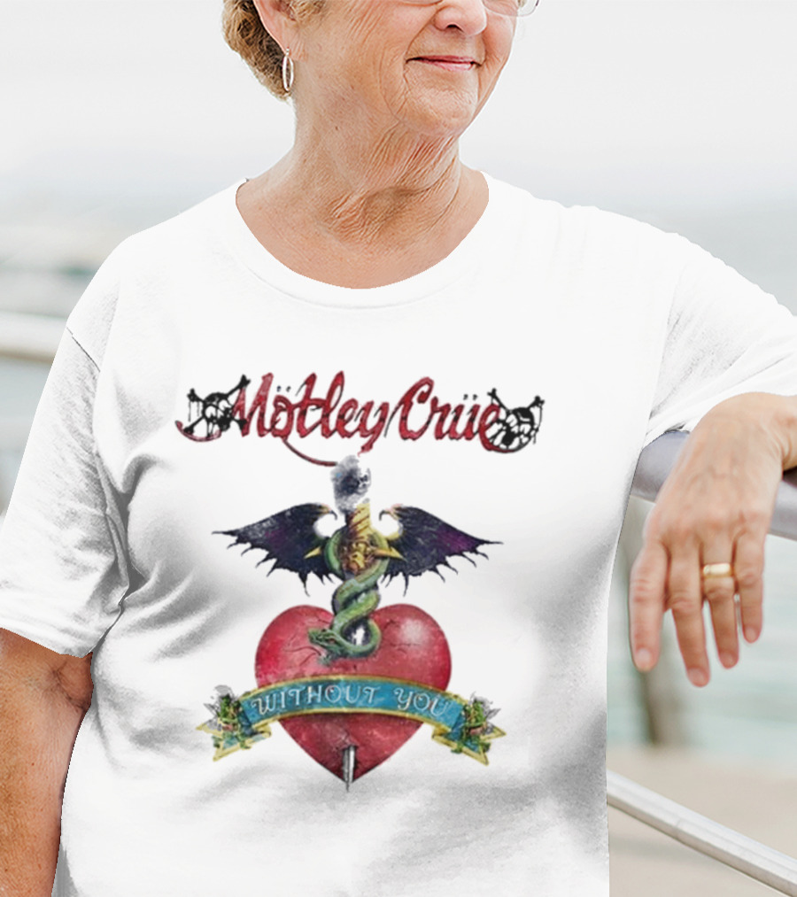 Motley Crue Dr Feelgood Album Without You Heart And Snake T-Shirt