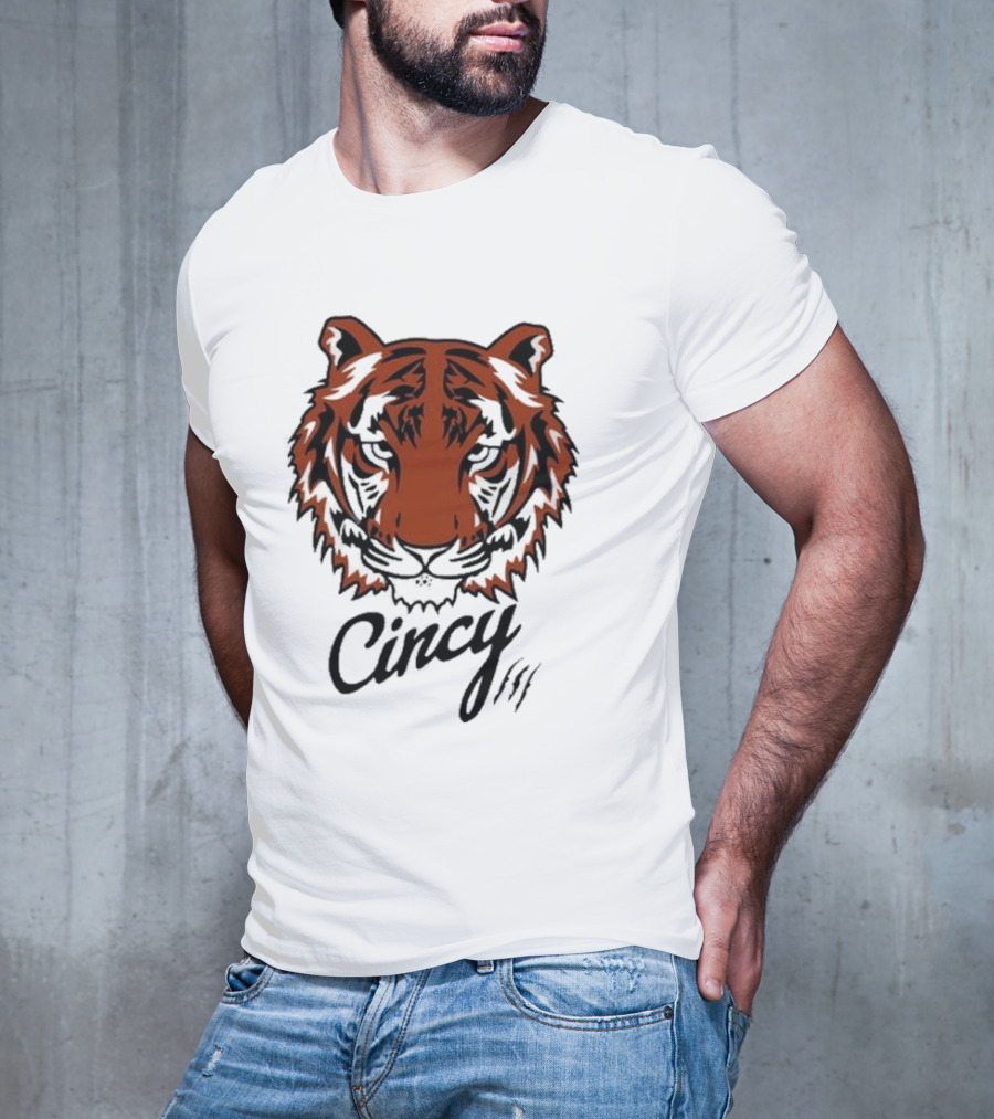 Cincy Tiger Head T-Shirt