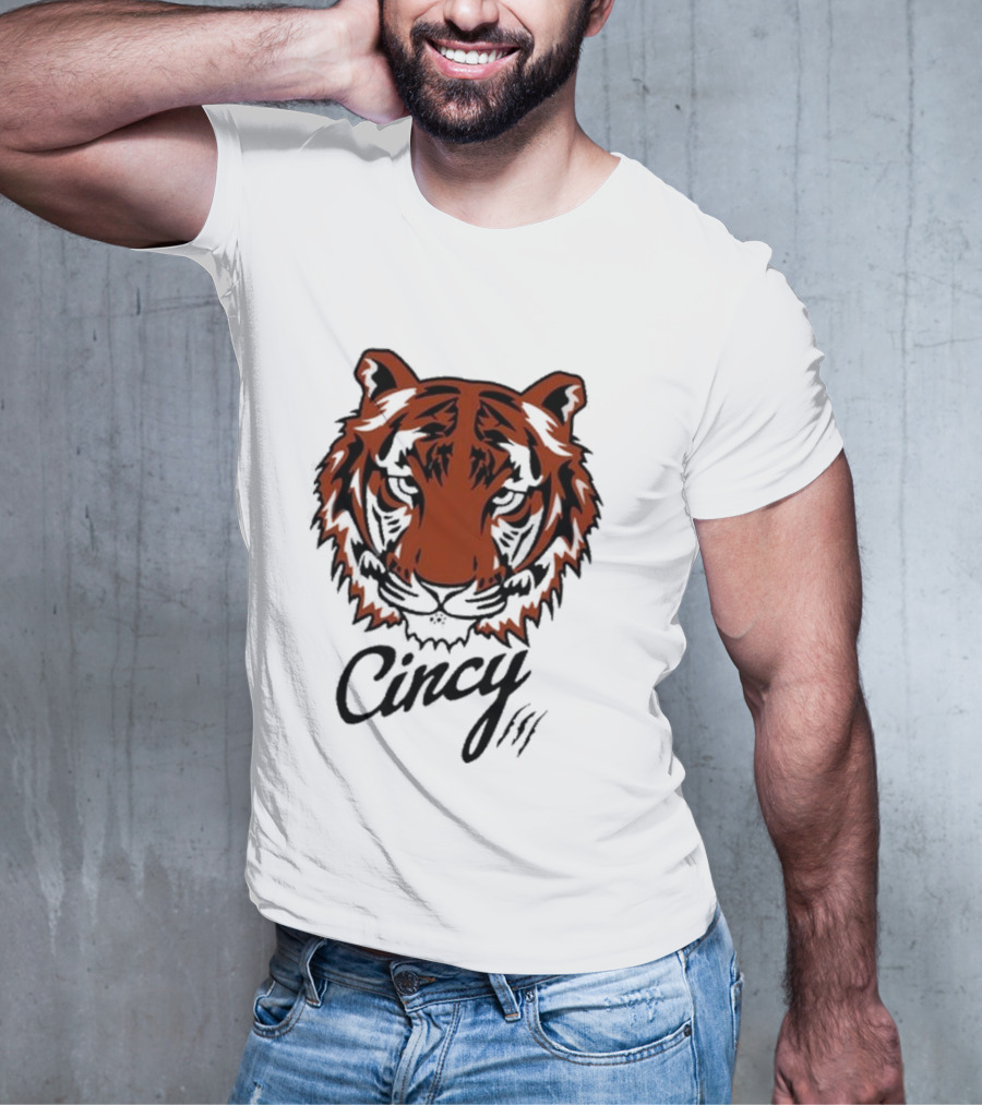 Cincy Tiger Head T-Shirt
