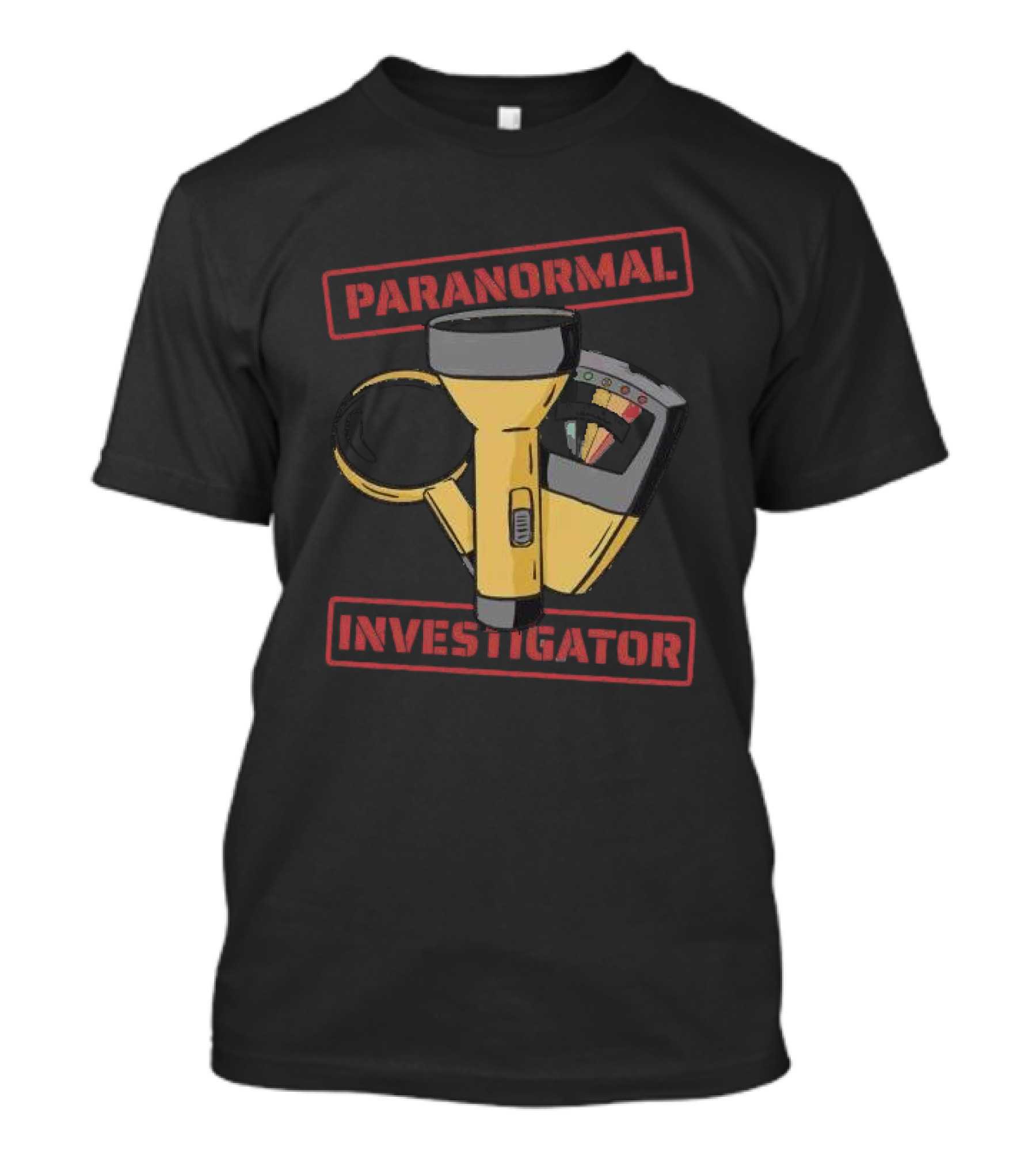 Paranormal Activity Investigator Halloween Kids Flashlight Magnifying Glass Tool T-Shirt