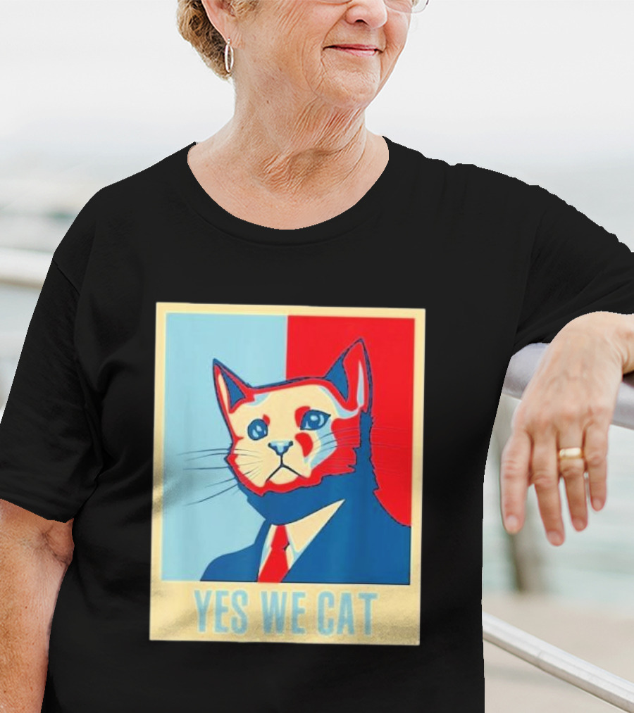 Retro Yes We Cat Funny Cat Lover Pet Owner Hope T-Shirt