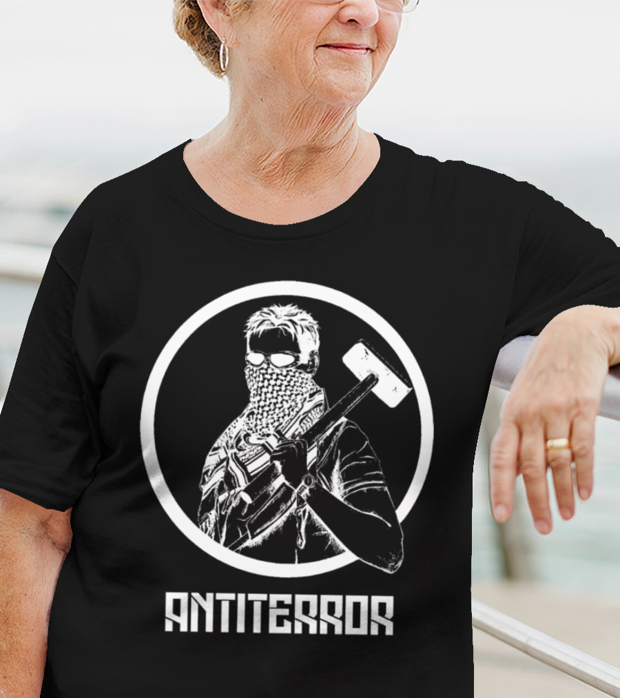 Antiterror Russian Machine Warrior With Sledgehammer T-Shirt