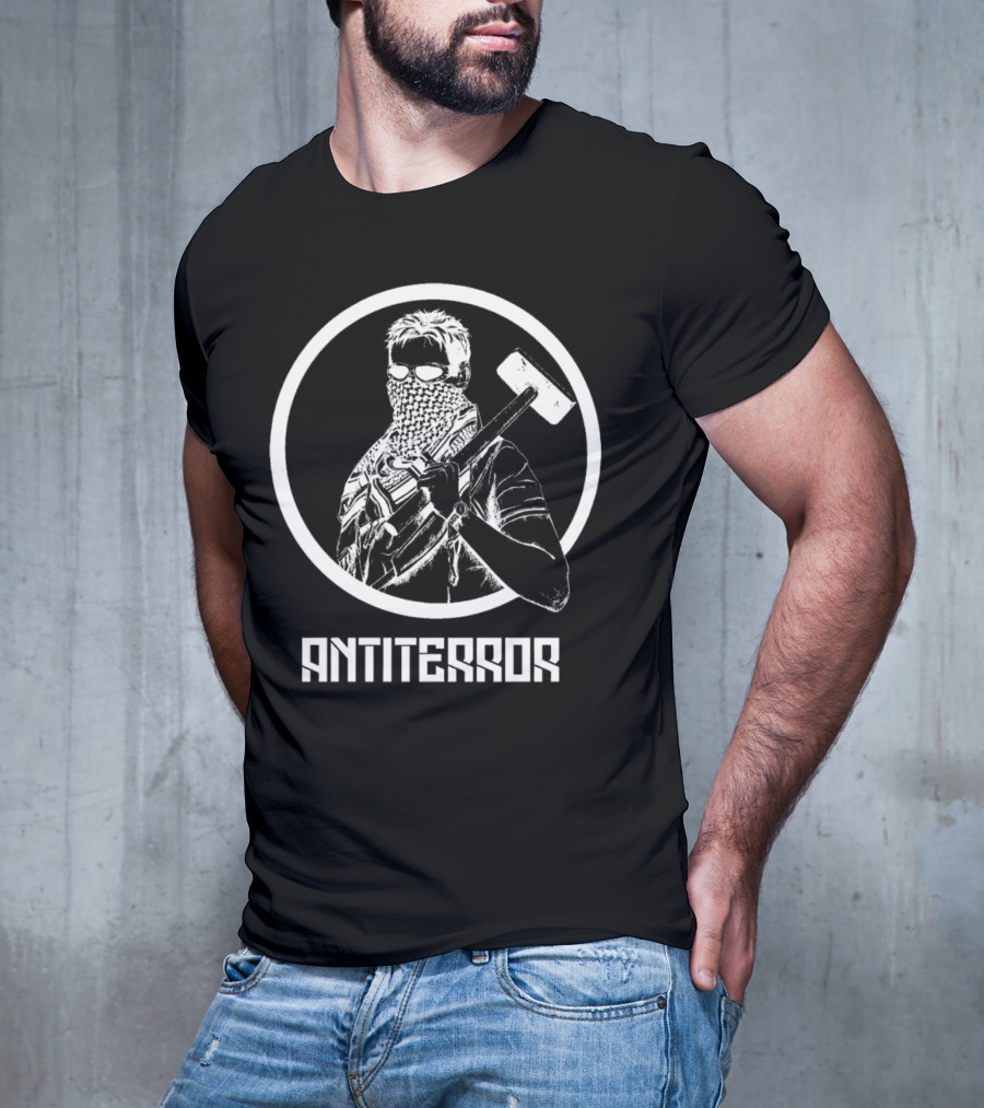 Antiterror Russian Machine Warrior With Sledgehammer T-Shirt