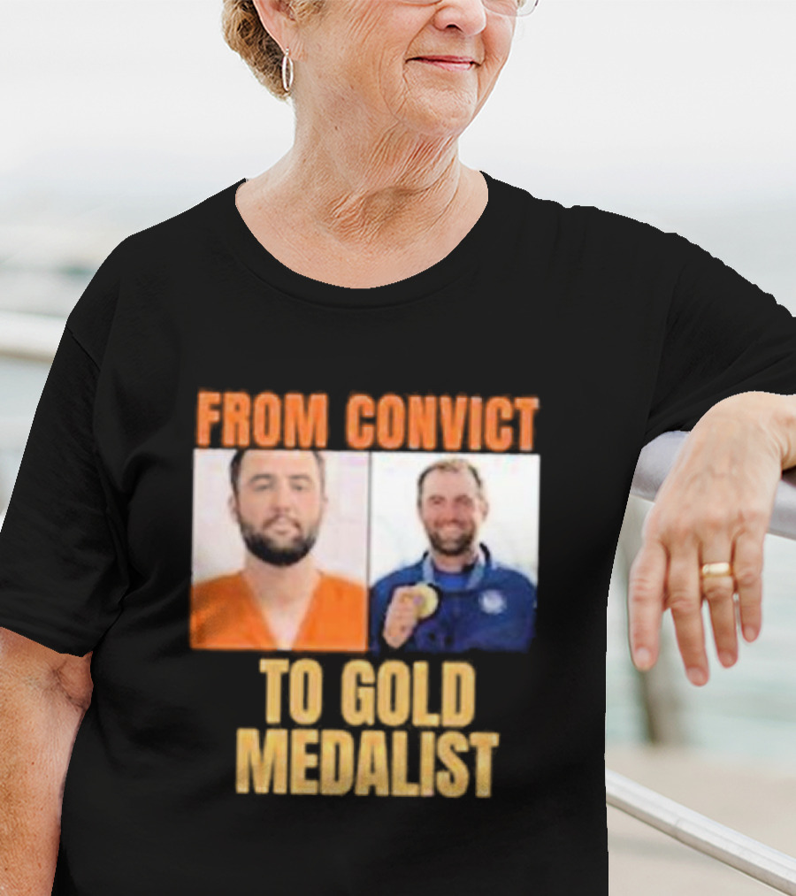 From Convict To Gold Medalist: Scottie Scheffler Transformation T-Shirt