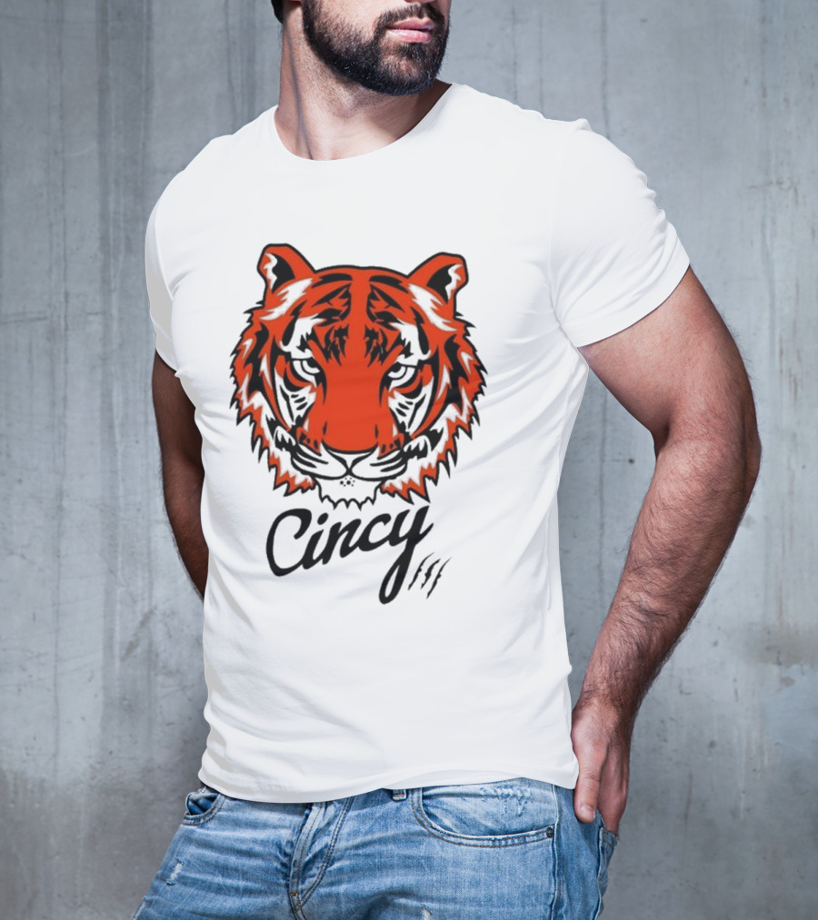 Cincy The Tiger Head By Ted Karras T-Shirt