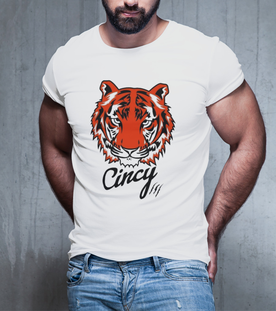 Cincy The Tiger Head By Ted Karras T-Shirt