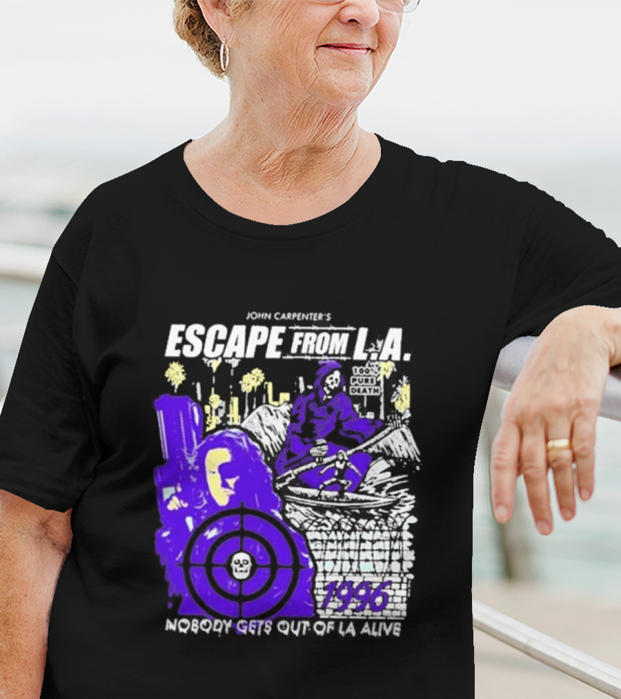 John Carpenter's Escape From L.A. 1996 Nobody Gets Out Of LA Alive T-Shirt