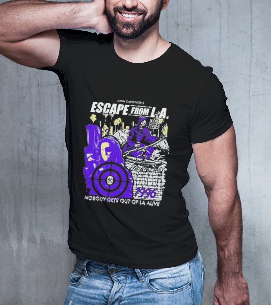 John Carpenter's Escape From L.A. 1996 Nobody Gets Out Of LA Alive T-Shirt