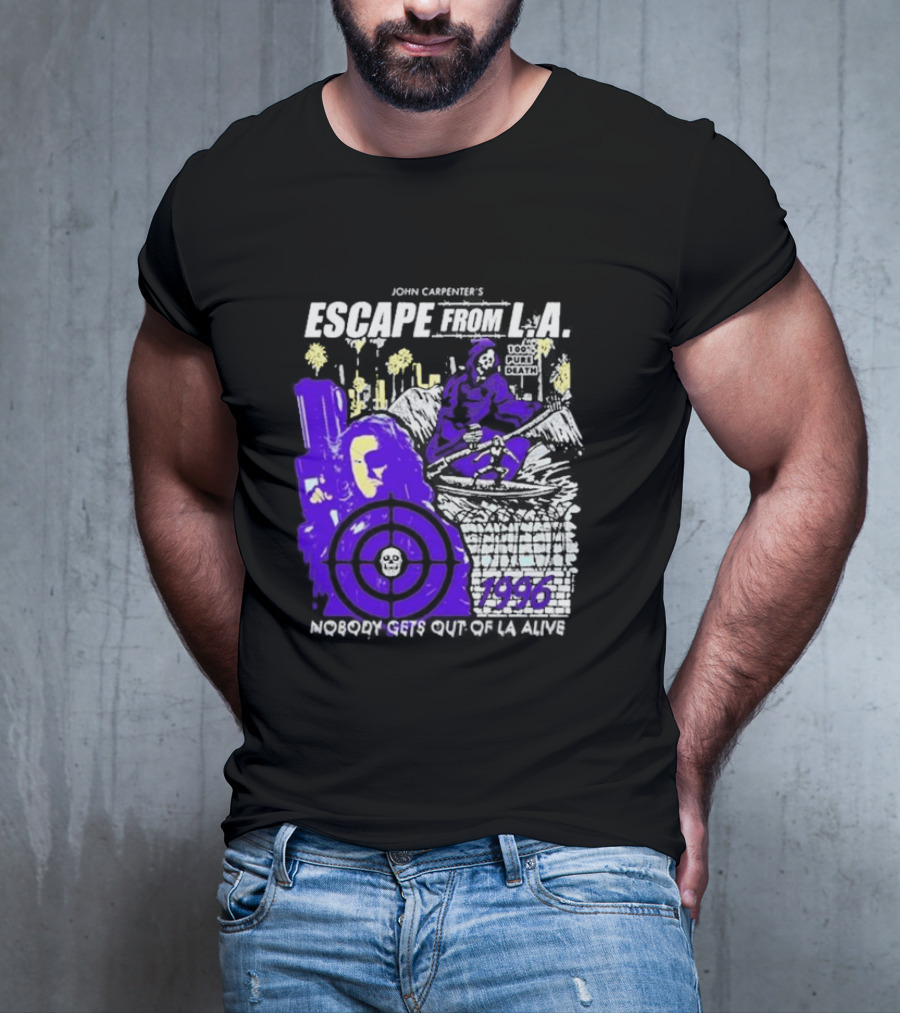 John Carpenter's Escape From L.A. 1996 Nobody Gets Out Of LA Alive T-Shirt