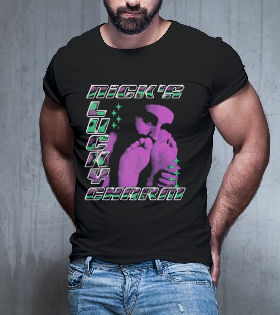 Nick's Lucky Charm Starry Neon Feet T-Shirt